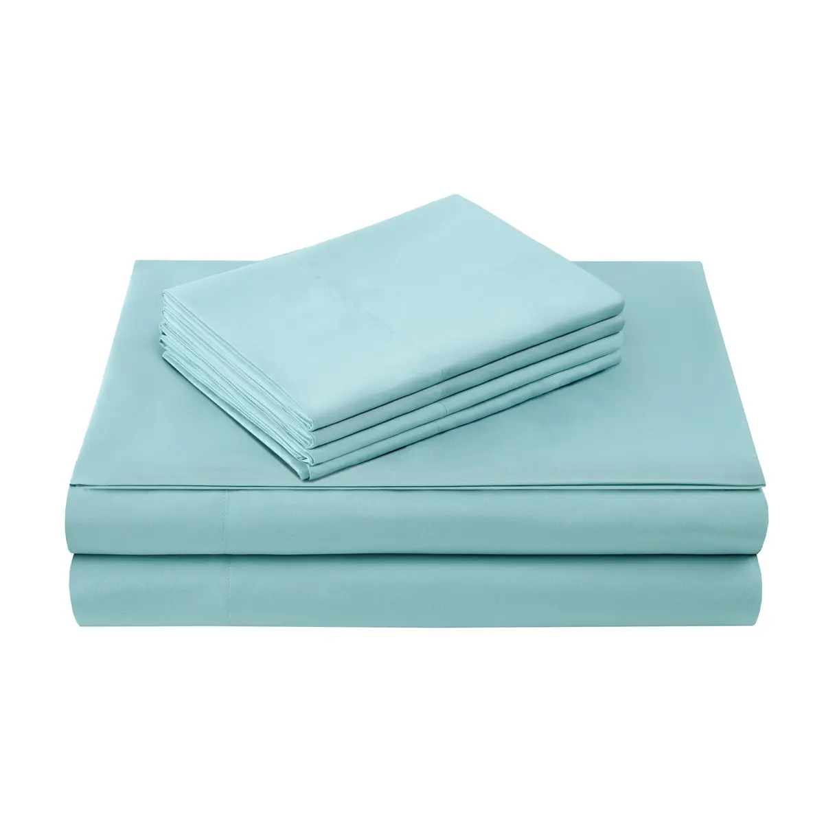 Comfort Spaces Microfiber Deep Pocket Full Sheet Set 4 pcs Aqua | 14-inch Pocket Depth, Solid Color - view 2
