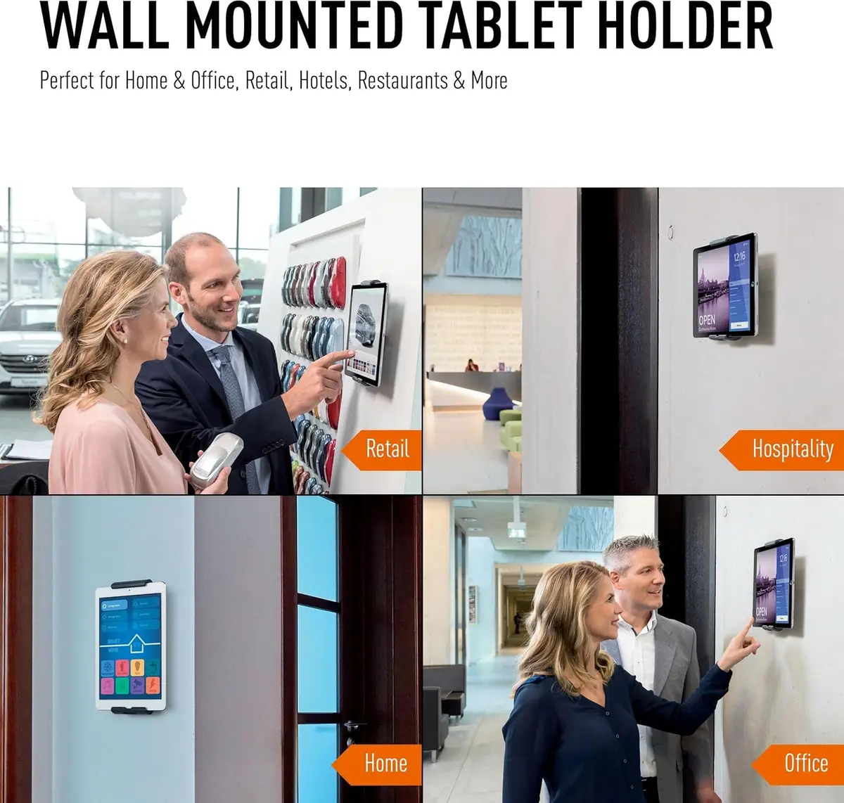 Durable Wall Mounted Tablet Holder, Universal Mount, Fits 7" - 13" Tablets | Secure & Rotatable - view 8