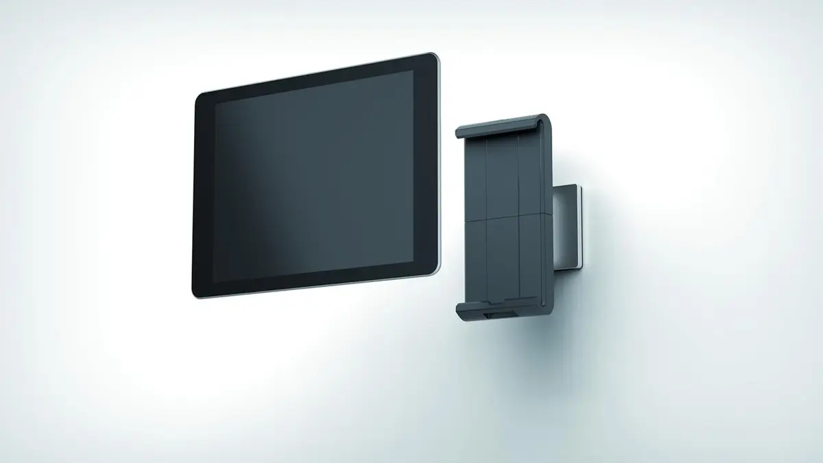 Durable Wall Mounted Tablet Holder, Universal Mount, Fits 7" - 13" Tablets | Secure & Rotatable - view 2