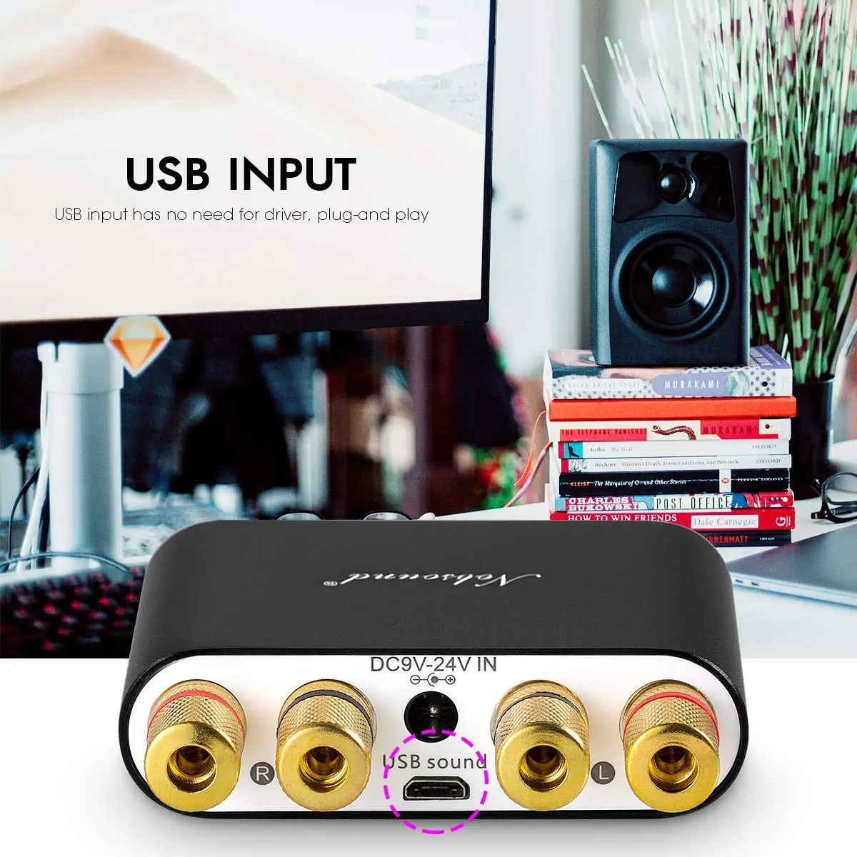 Nobsound NS-10G Bluetooth 5.0 2 Channel Power Amplifier 50Wx2 | HiFi Stereo Mini Amp Wireless Receiver - view 5