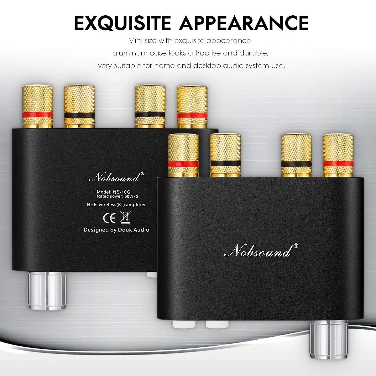 Nobsound NS-10G Bluetooth 5.0 2 Channel Power Amplifier 50Wx2 | HiFi Stereo Mini Amp Wireless Receiver - view 6