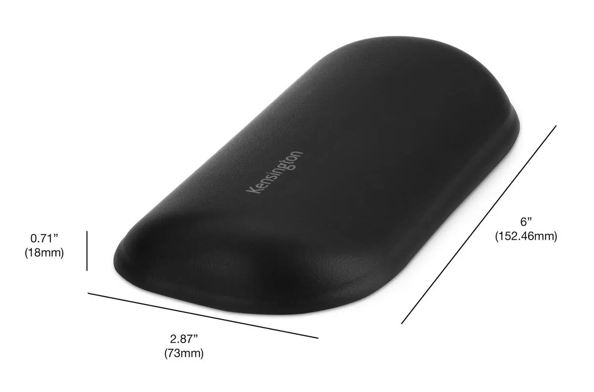 Kensington ErgoSoft Wrist Rest for Standard Mouse, Black | Gel Cushioned, Ergonomist Approved, 2.9 x 0.7 x 6 inches - view 3