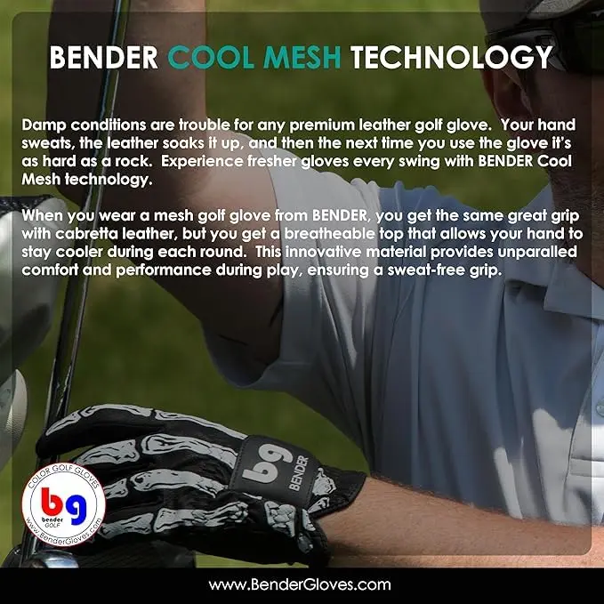 BG Men's Golf Glove Durable Mesh Material | Unique Color & USGA Compliant (70-120 chars) - view 9