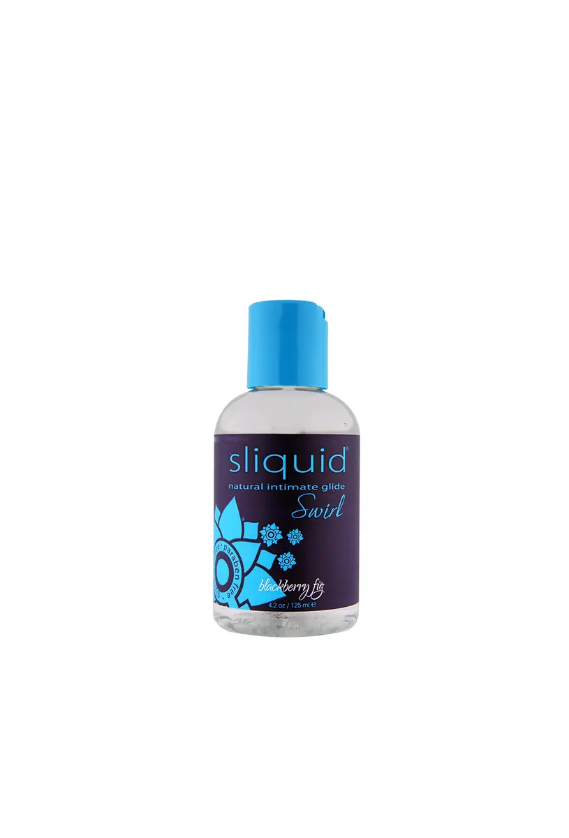 Sliquid Lubricants Swirl Natural Intimate Glide, BlackBerry Fig, 125ml | Flavored, Water-Based, Paraben-Free - main product image