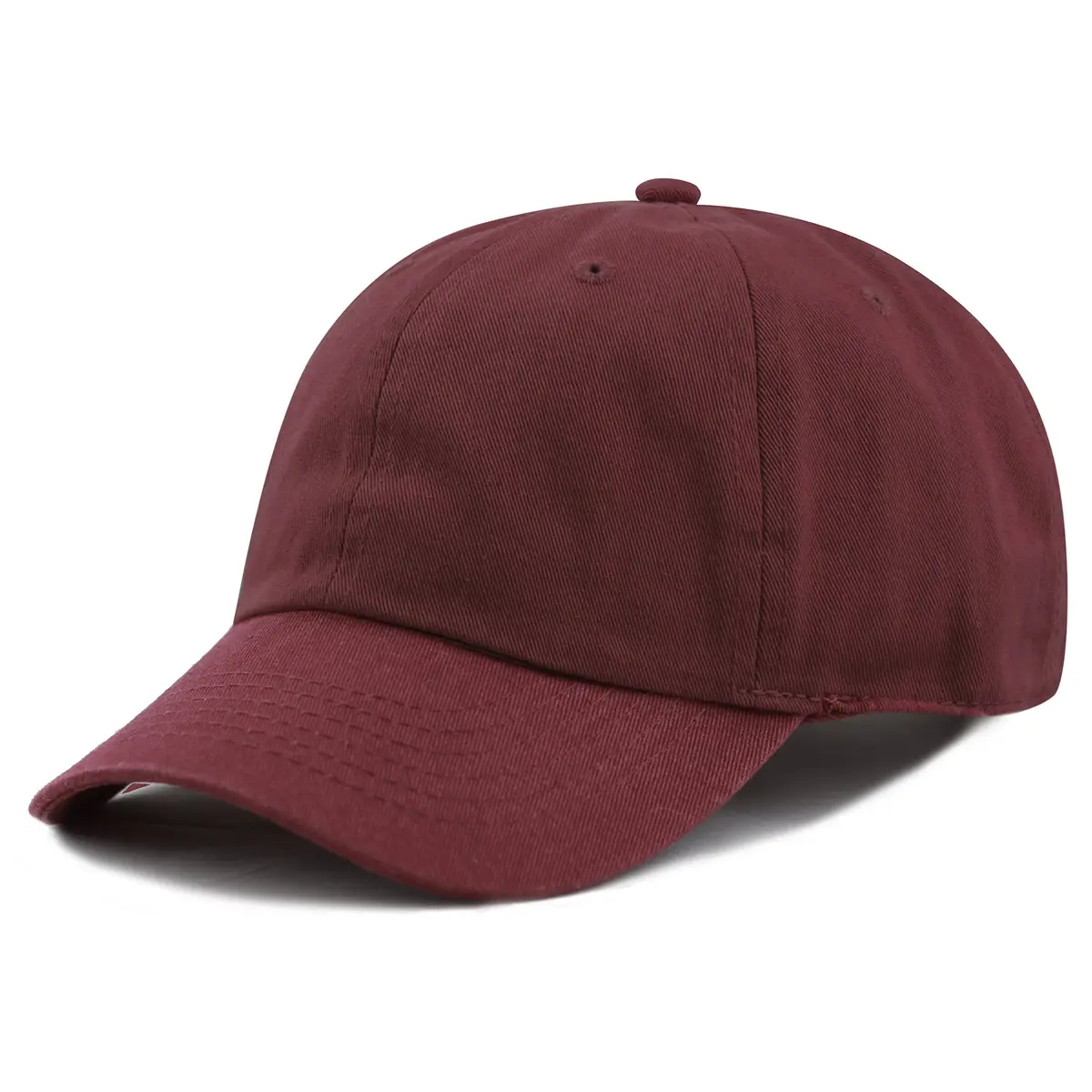 The Hat Depot Kids Washed Low Profile Cotton Baseball Cap | Burgundy, 2-5 yrs - main product image