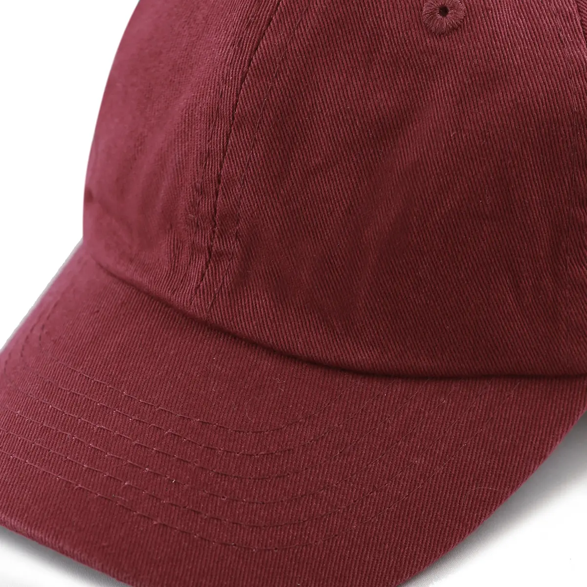 The Hat Depot Kids Washed Low Profile Cotton Baseball Cap | Burgundy, 2-5 yrs - view 5