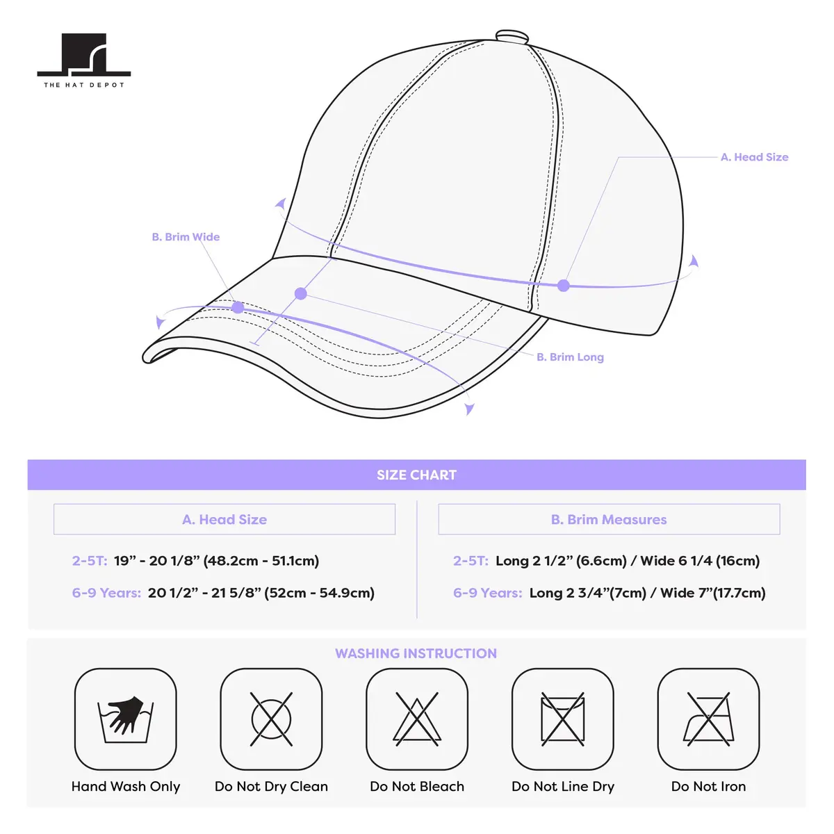 The Hat Depot Kids Washed Low Profile Cotton Baseball Cap | Burgundy, 2-5 yrs - view 7
