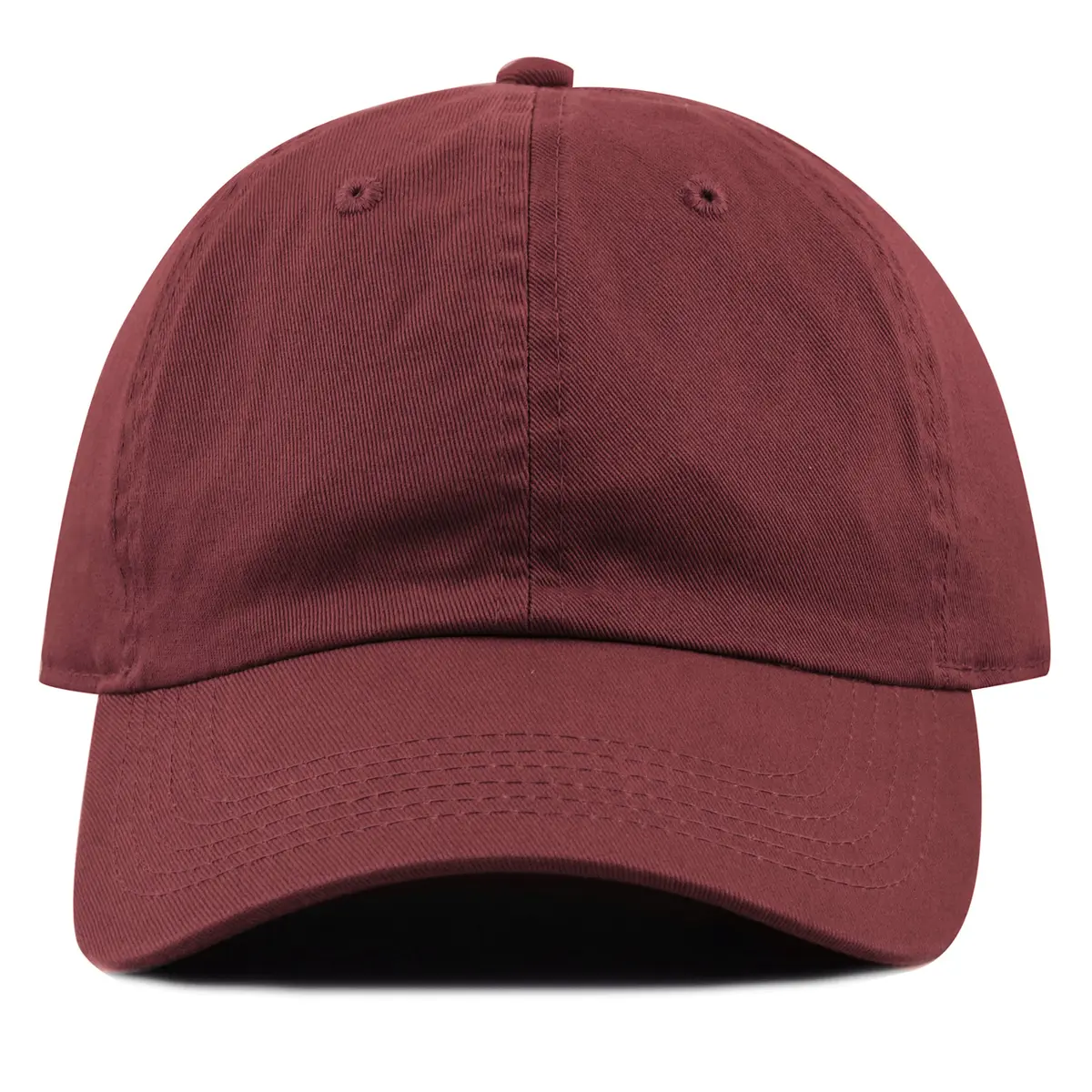 The Hat Depot Kids Washed Low Profile Cotton Baseball Cap | Burgundy, 2-5 yrs - view 3