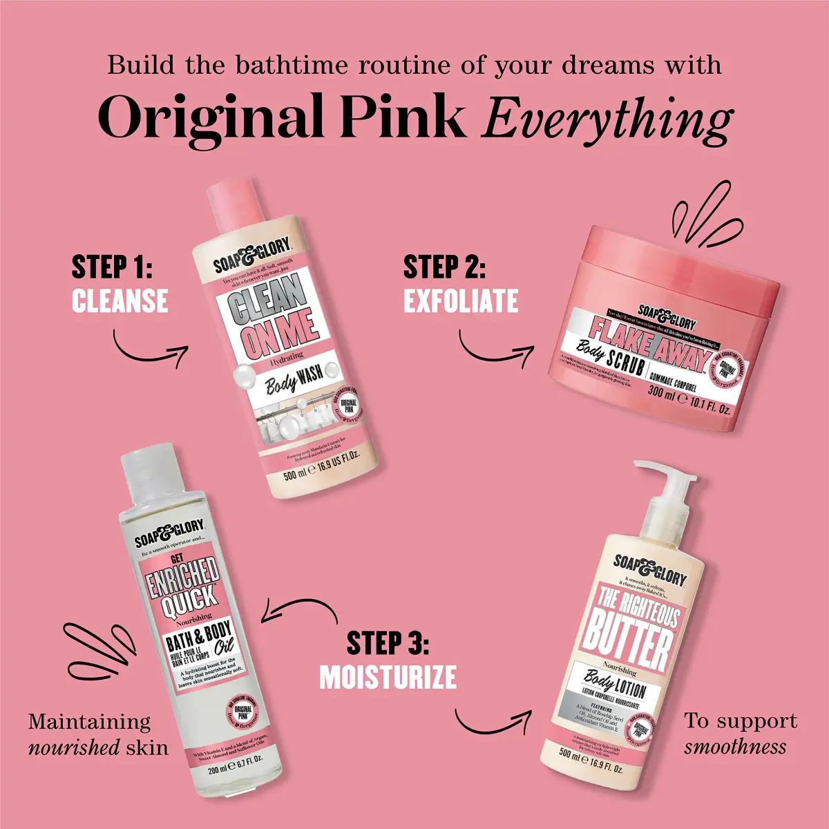 Soap & Glory The Righteous Body Butter 300ml (10.1 Fl Oz) | Clinically Proven 72-Hour Hydration - view 8