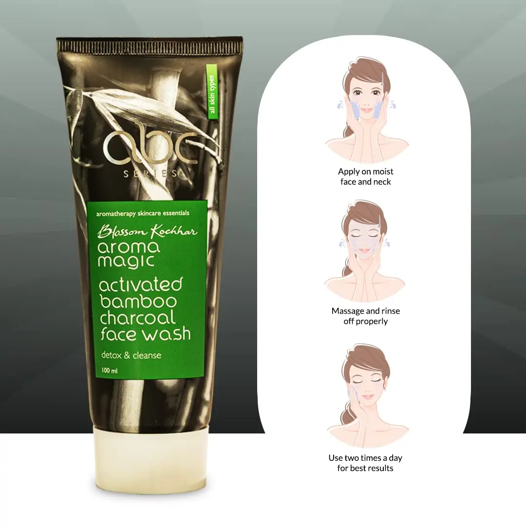 Aroma Magic Activated Charcoal Face Wash 100ml (3.38 Fl Oz) | Deep Cleansing for Oily & Impure Skin - view 5