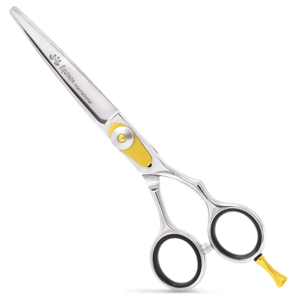 Equinox International Silver Black 6.0" Barber Hair Cutting Shears | Japanese Stainless Steel, Ergonomic Grip - main product image