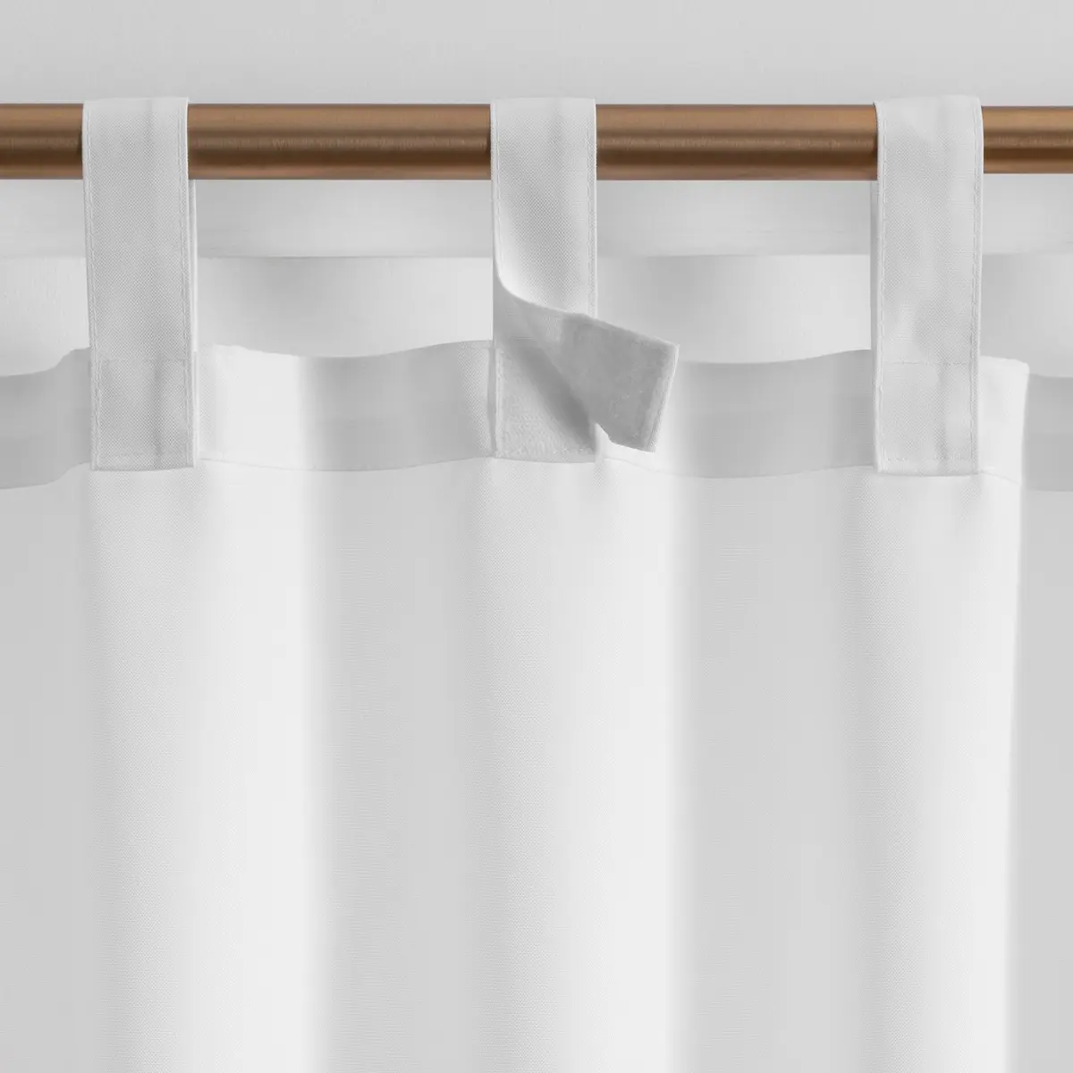 Threadmade Matine Solid Tab Top Indoor/Outdoor Window Curtain, White - 52" W x 95" L | UV 50+ Sun & Privacy - view 9