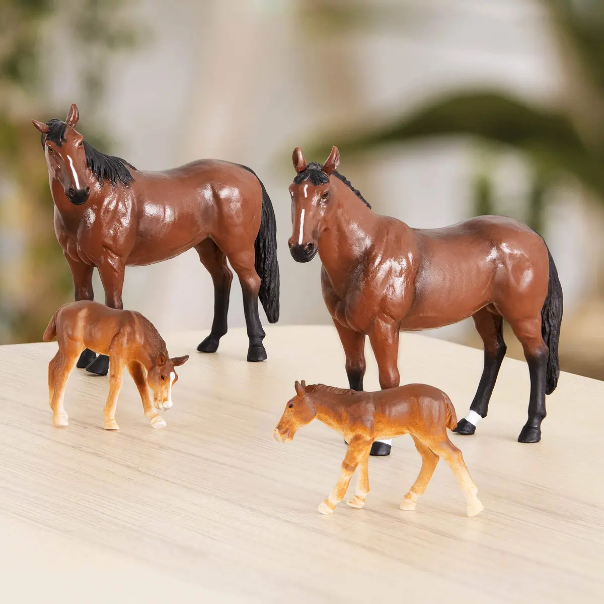 Terra by Battat Quarter Horse Family Toy Set | 4 Realistic Miniature Figures for Kids 3+ - view 2