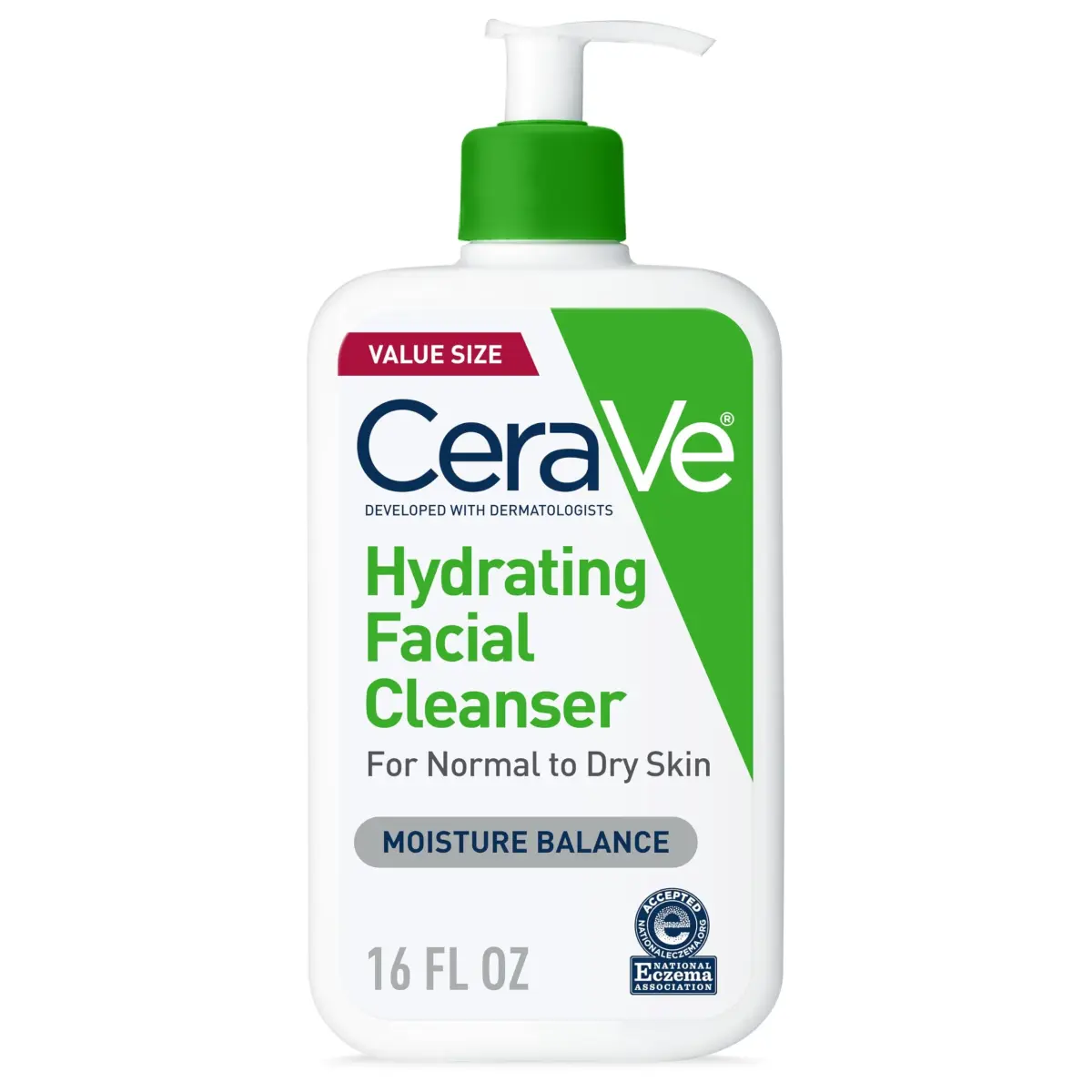 CeraVe Hydrating Cleanser with Hyaluronic Acid & Ceramides, Face Wash for Dry Skin, 473ml (16 Fl Oz) - main product image