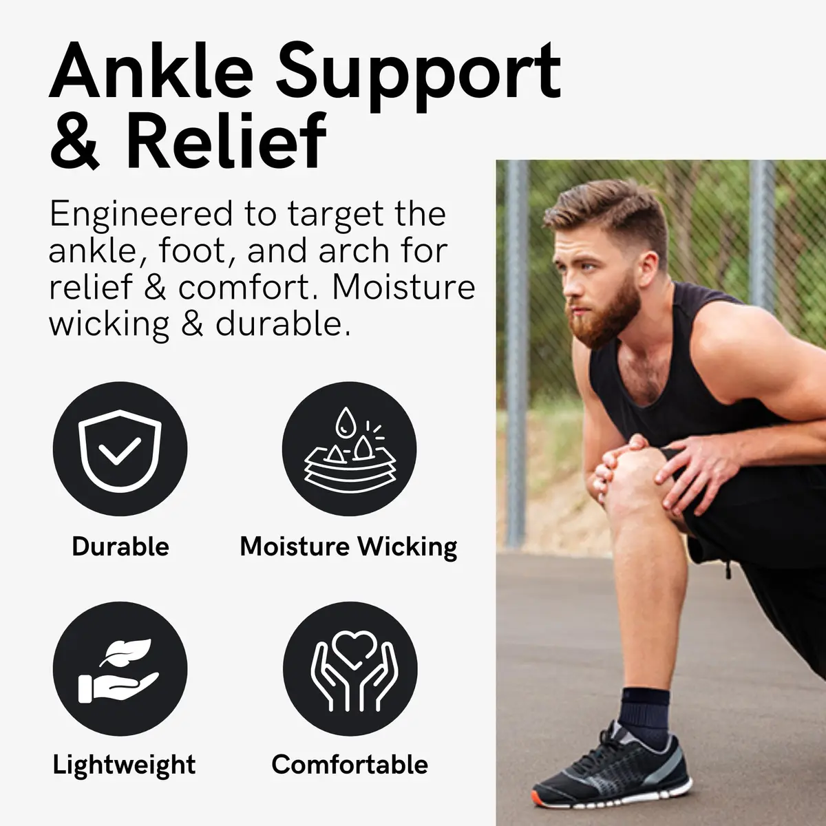 Zensah Ankle Support - Compression Ankle Brace for Running, Soccer, Volleyball | Neon Yellow, Large - view 3