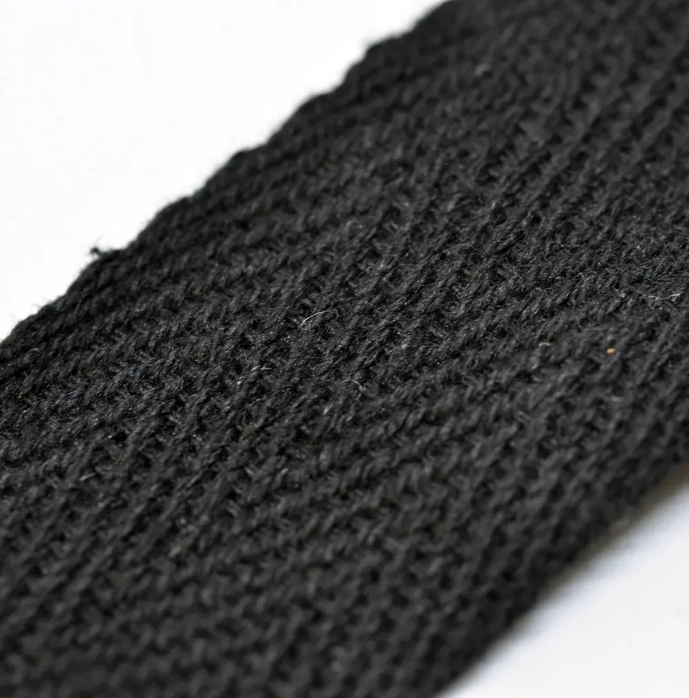 Anrox Supply Co. Twill Tape 2" | 100% Cotton, Herringbone Pattern, Black, 50 Yards - main product image