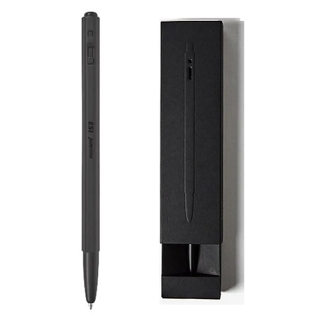 MONAMI 153 Black & White Ballpoint Pen 0.7mm | Elegant metallic design for professional writing - view 4