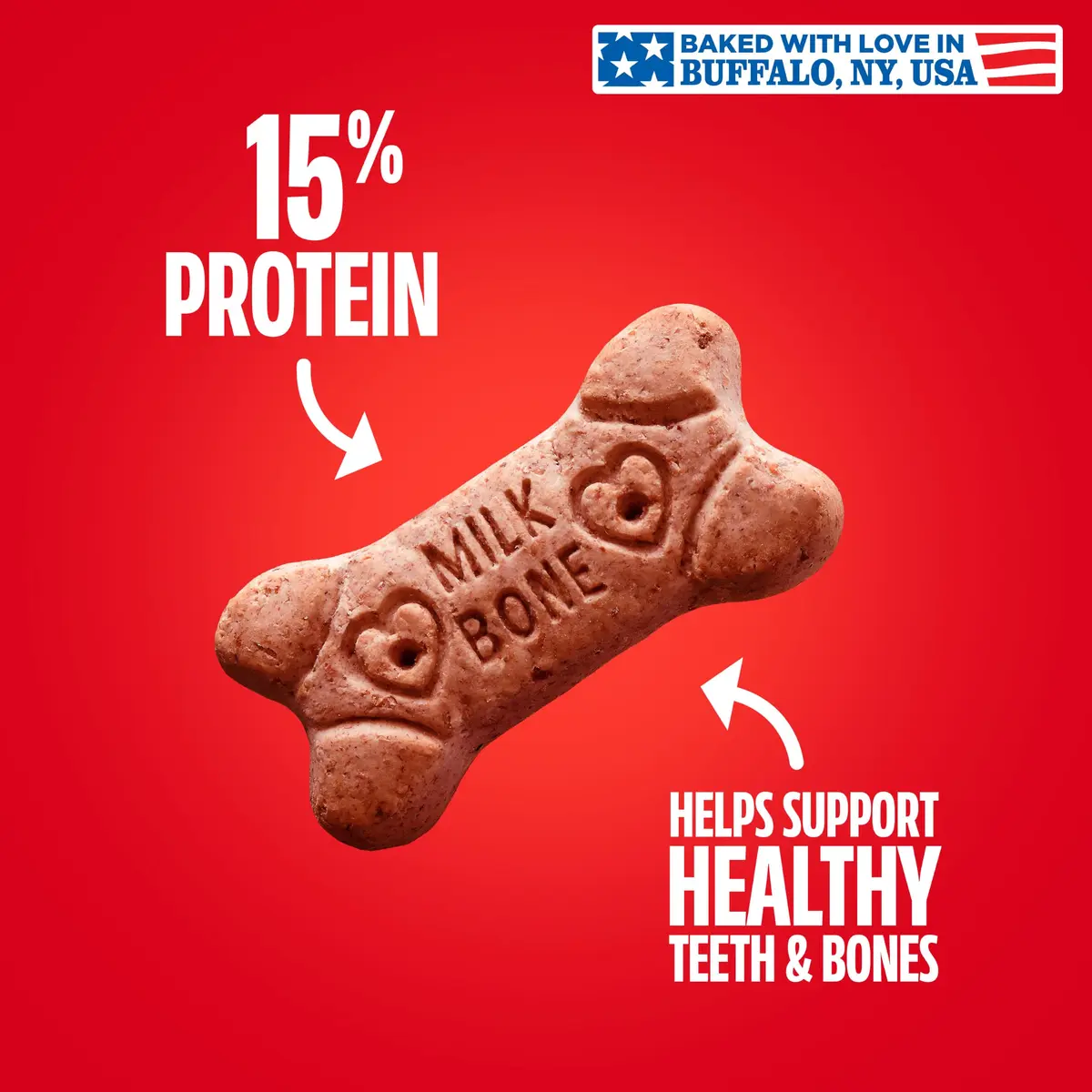 Milk-Bone Flavor Snacks Small Dog Biscuits 60 oz Boxes | Crunchy, Wholesome Treats with 15% Protein & 12 Vitamins - view 3