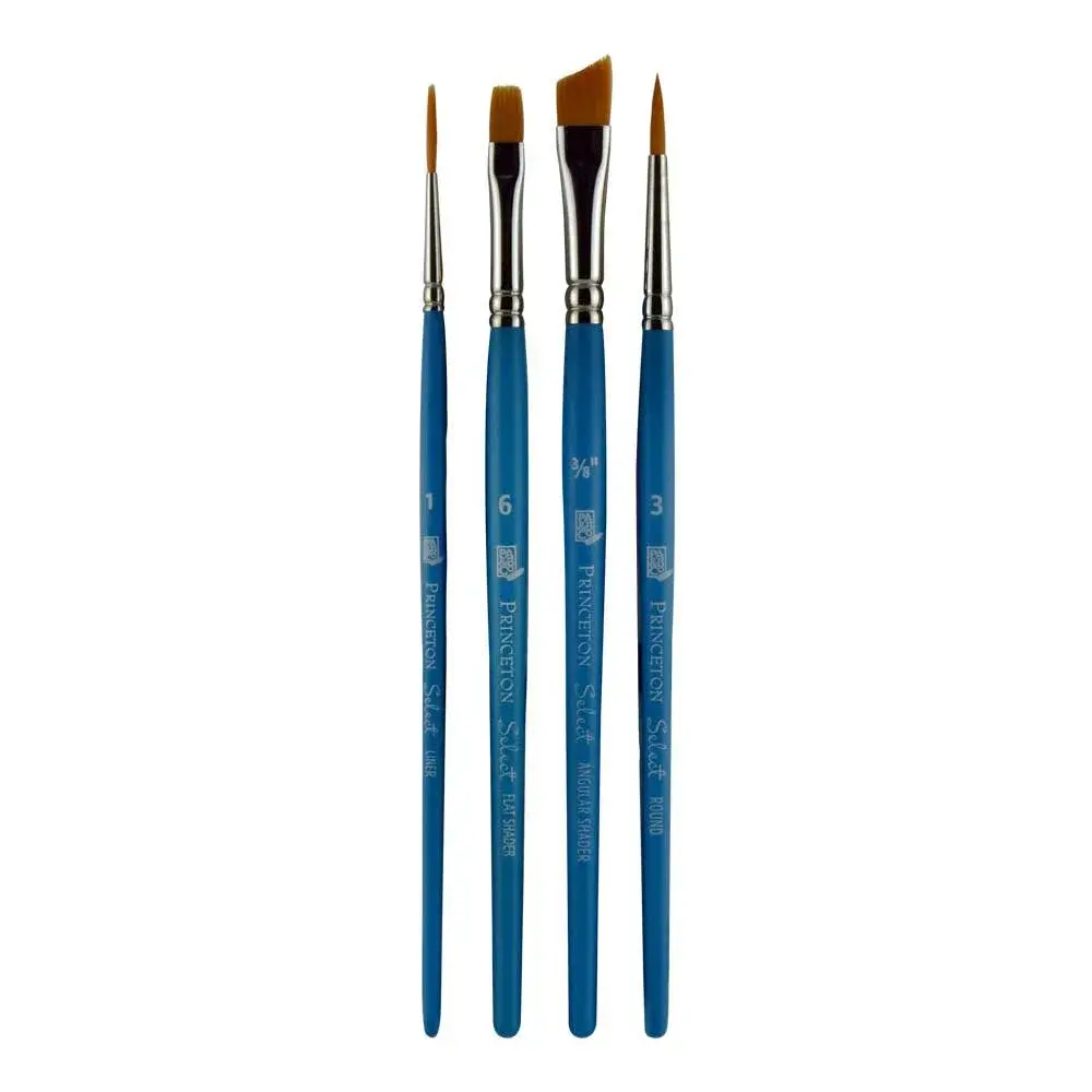 Princeton Select Artiste Brush Set No. 13, Synthetic, 4 Piece | Durable & Versatile for All Painting Styles - view 2