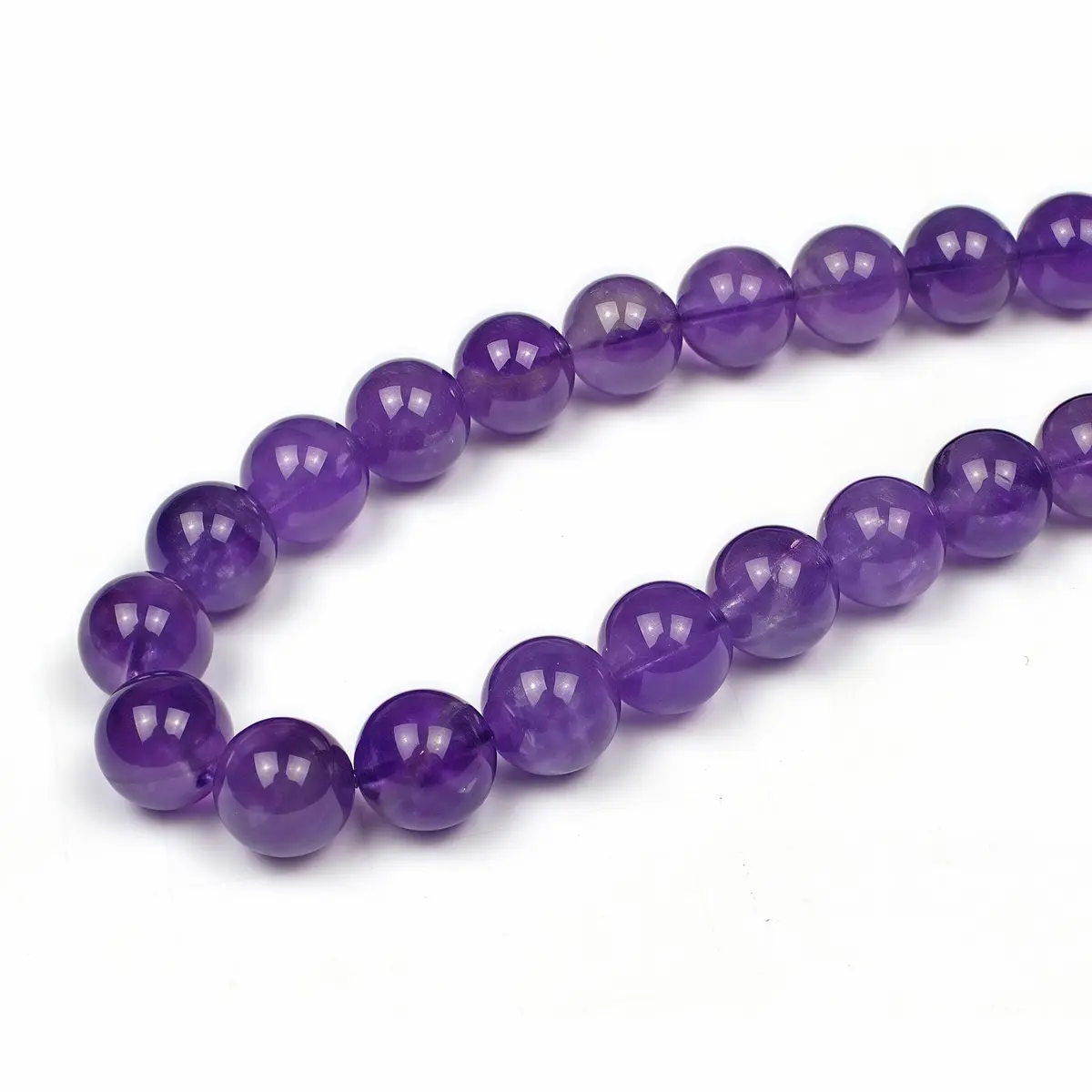 MJDCB 5A Natural South Africa Amethyst Gemstone Beads 10mm | Vibrant Jewelry Beads for DIY Crafts - view 3
