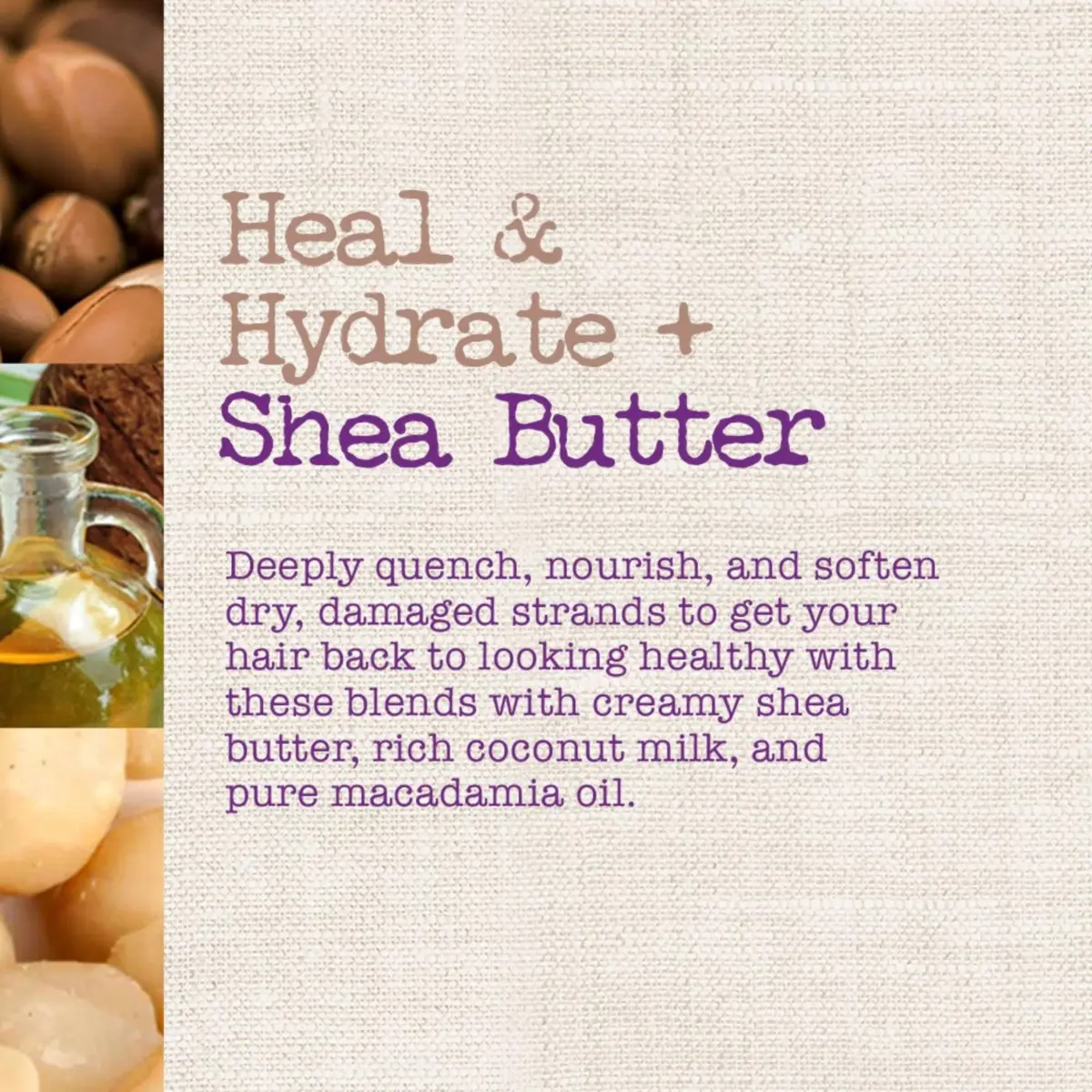 Maui Moisture Heal & Hydrate + Shea Butter Shampoo 385ml (13 fl oz) | Vegan Formula for Curly Hair - view 2