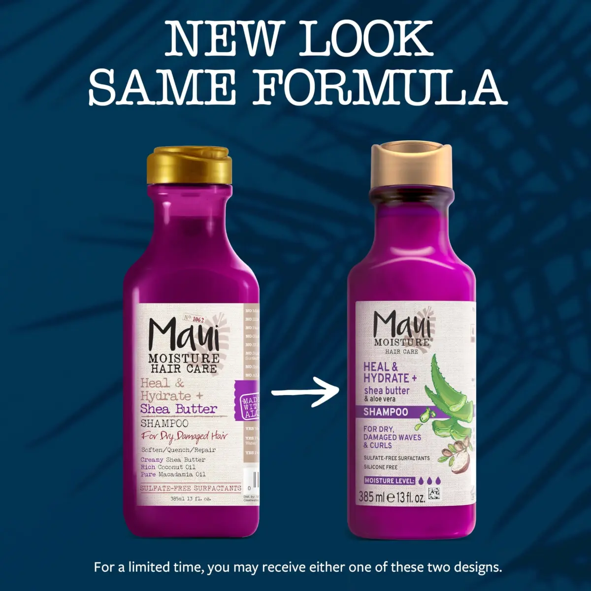 Maui Moisture Heal & Hydrate + Shea Butter Shampoo 385ml (13 fl oz) | Vegan Formula for Curly Hair - view 4