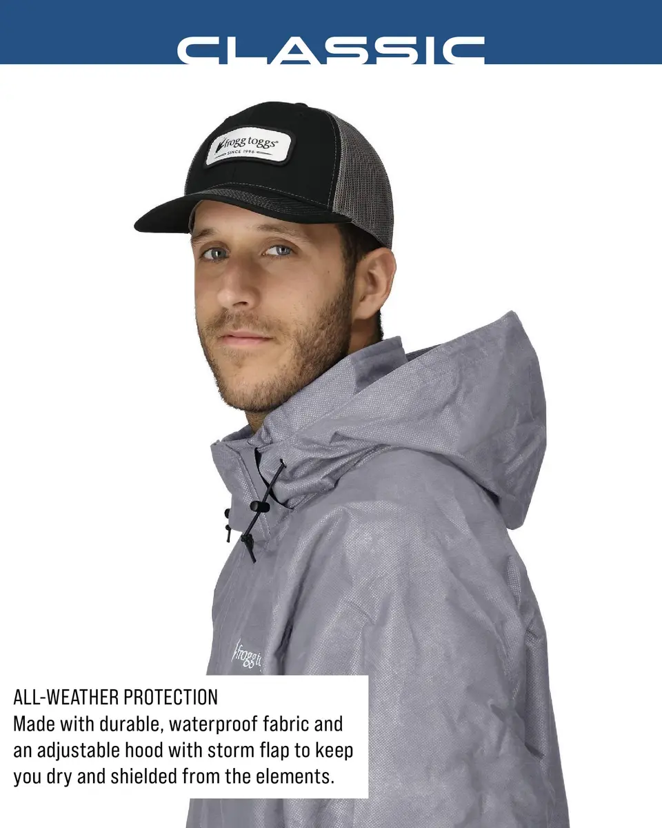 FROGG TOGGS Men's Classic Pro Action Waterproof Breathable Rain Jacket, Gray, XX-Large | Lightweight & Waterproof for Outdoors - view 4