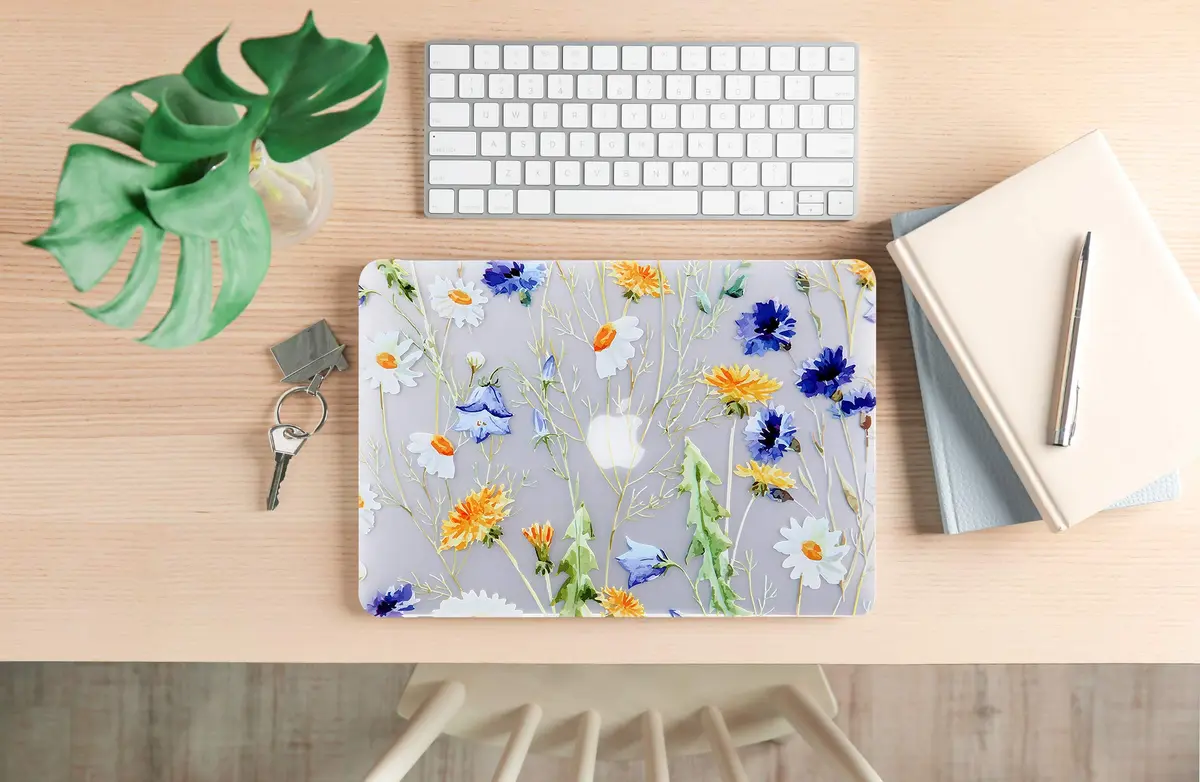 iDonzon Matte Clear Floral Hard Case for MacBook Air 13 inch (A1466/A1369) | 2010-2017 Release - view 7