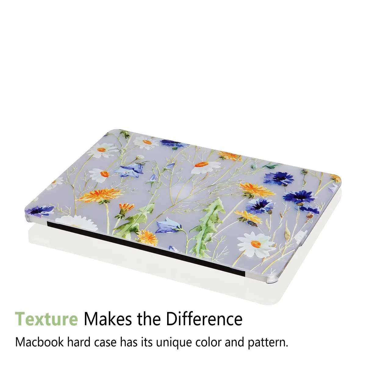 iDonzon Matte Clear Floral Hard Case for MacBook Air 13 inch (A1466/A1369) | 2010-2017 Release - view 4
