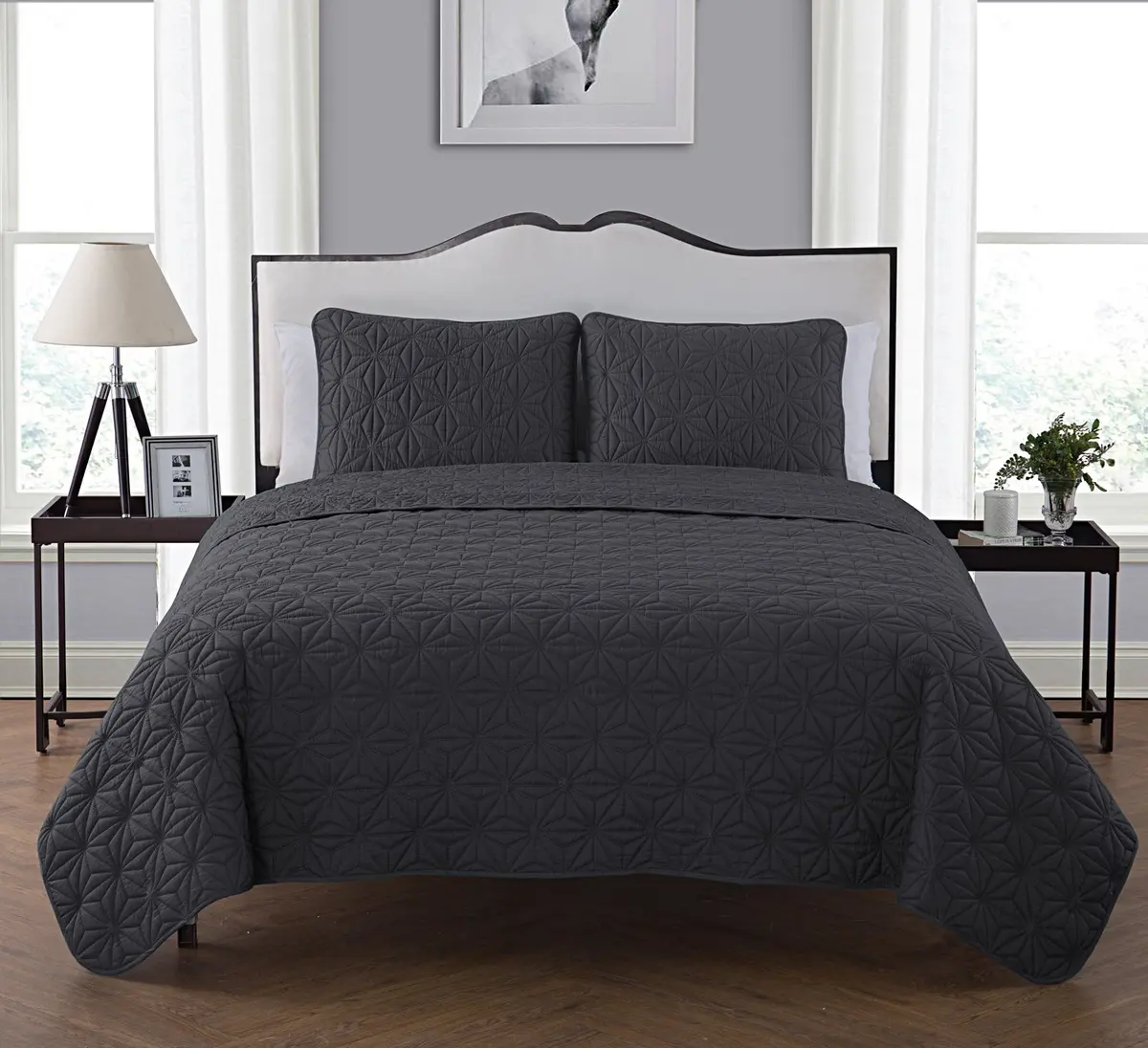 VCNY Home Kaleidoscope King Bedding Set | Geometric Microfiber Comfort (70-120 chars) - view 2