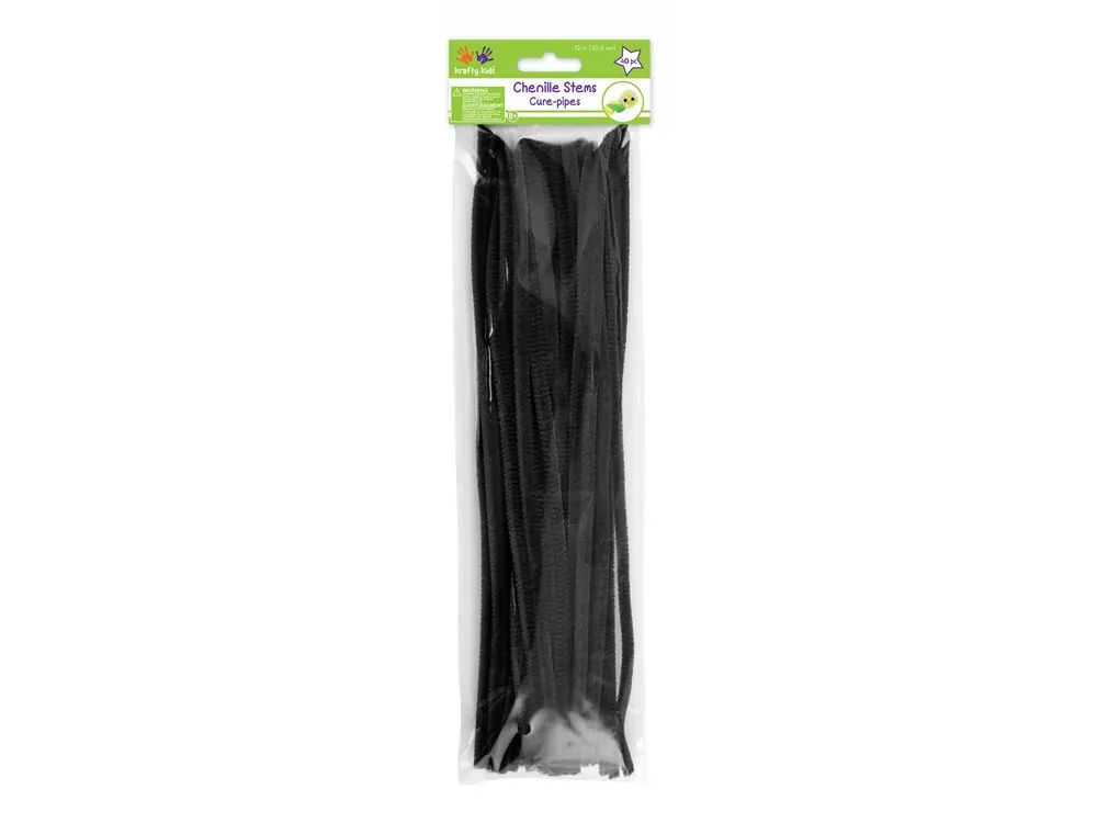 Krafty Kids Chenille Stems Pipe Cleaners 6mm x 12" | Flexible Craft Material for Kids & Art Projects - main product image