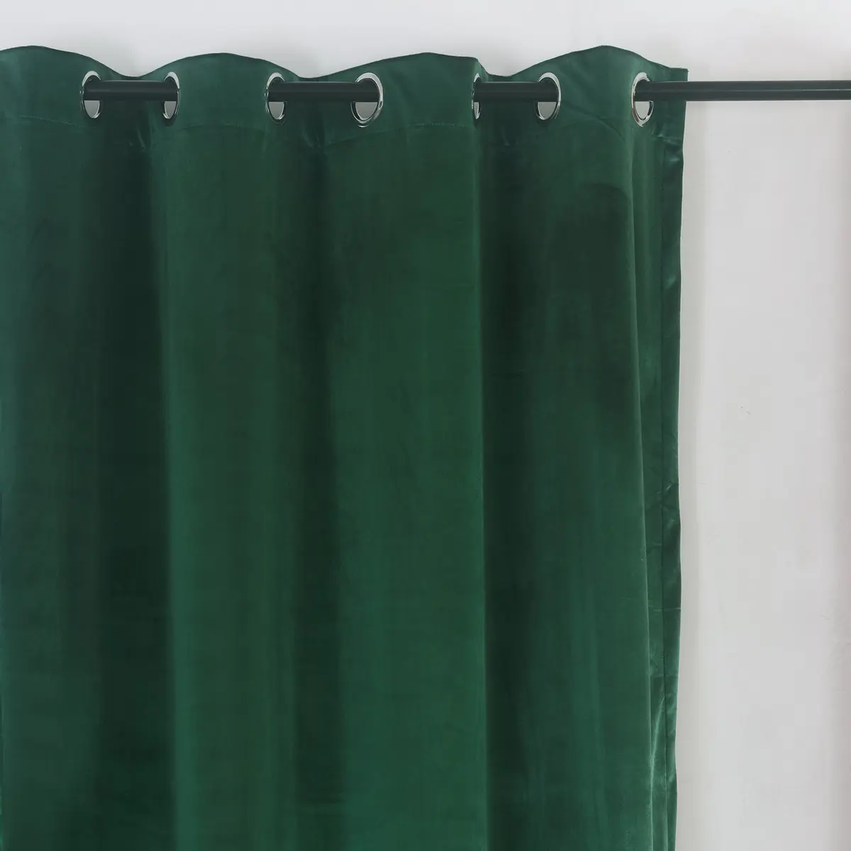 Cherry Home Velvet Curtains Set of 2 Dark-Green | Blackout Panels for Home Theater & Bedroom - view 3