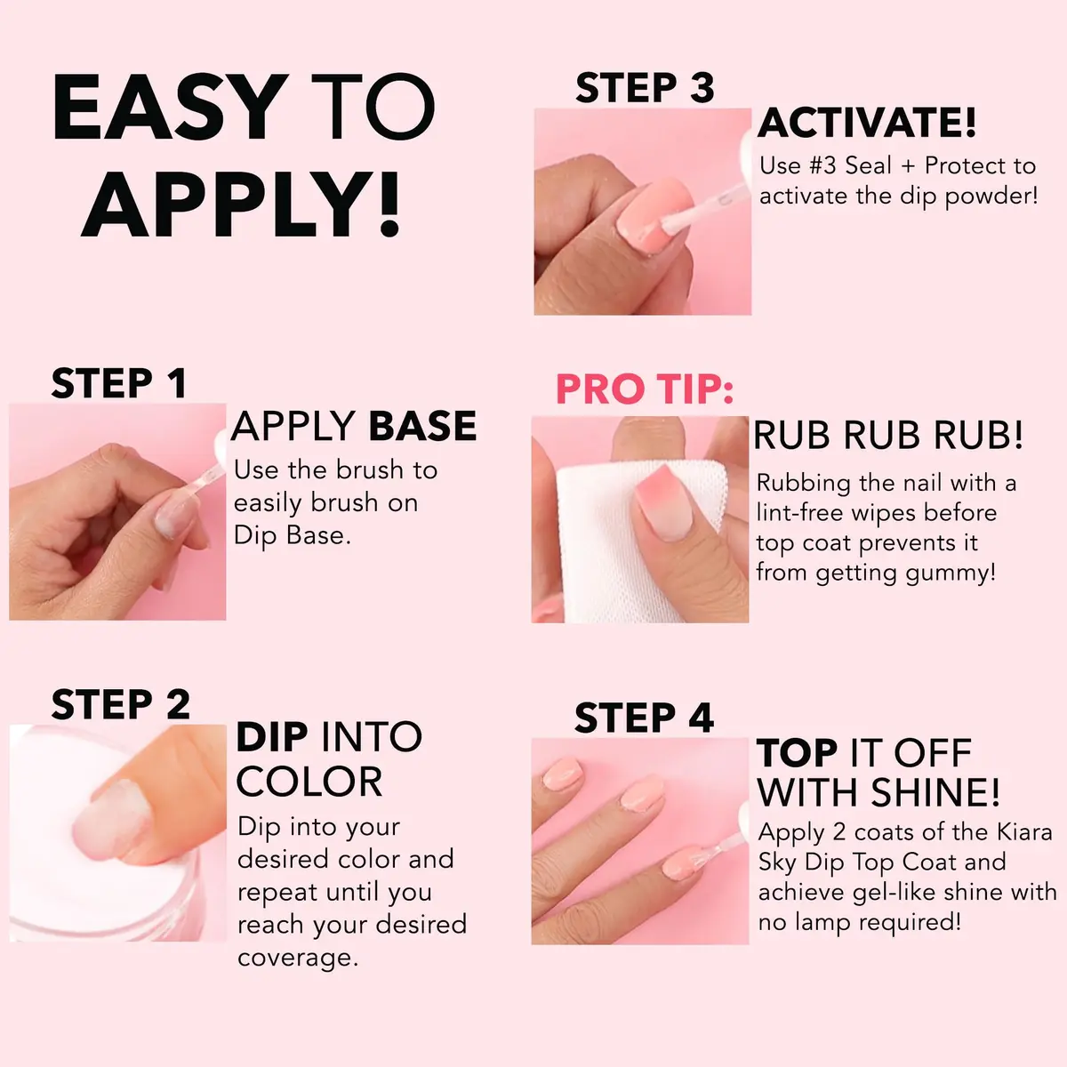 Kiara Sky Dip Powder Essentials 2 oz, Clear | Encapsulate & Protect Nails with Vitamins - view 4