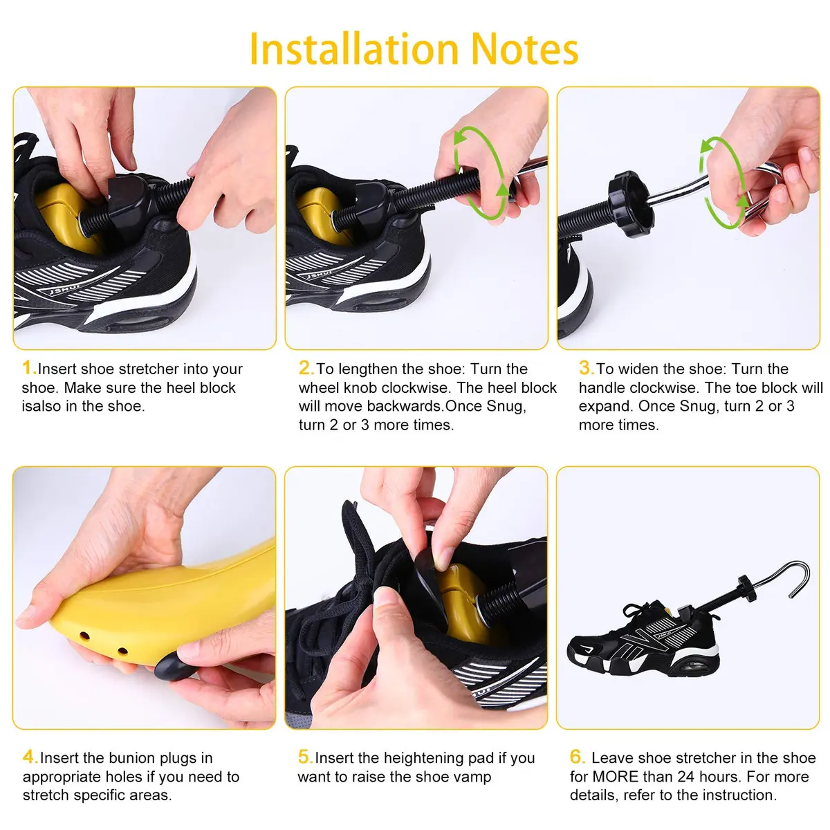 eachway Shoe Stretcher Shoe Trees, Adjustable Length & Width for Women US5.5-9 | Two-Way Shoe Expander with Bunion Pads - view 4