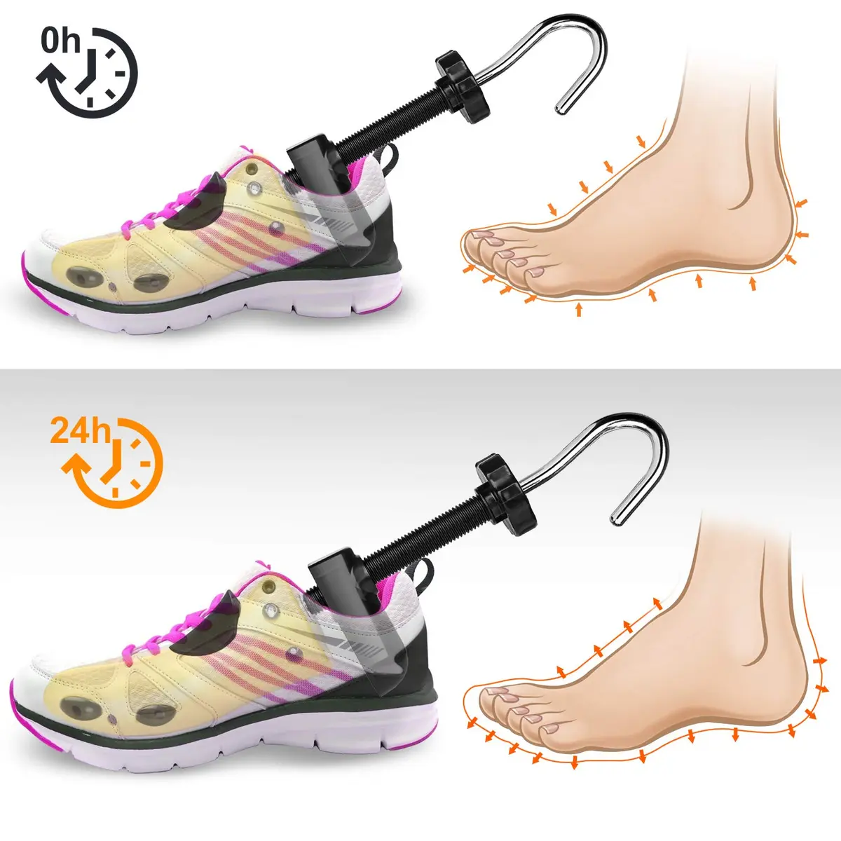 eachway Shoe Stretcher Shoe Trees, Adjustable Length & Width for Women US5.5-9 | Two-Way Shoe Expander with Bunion Pads - view 5