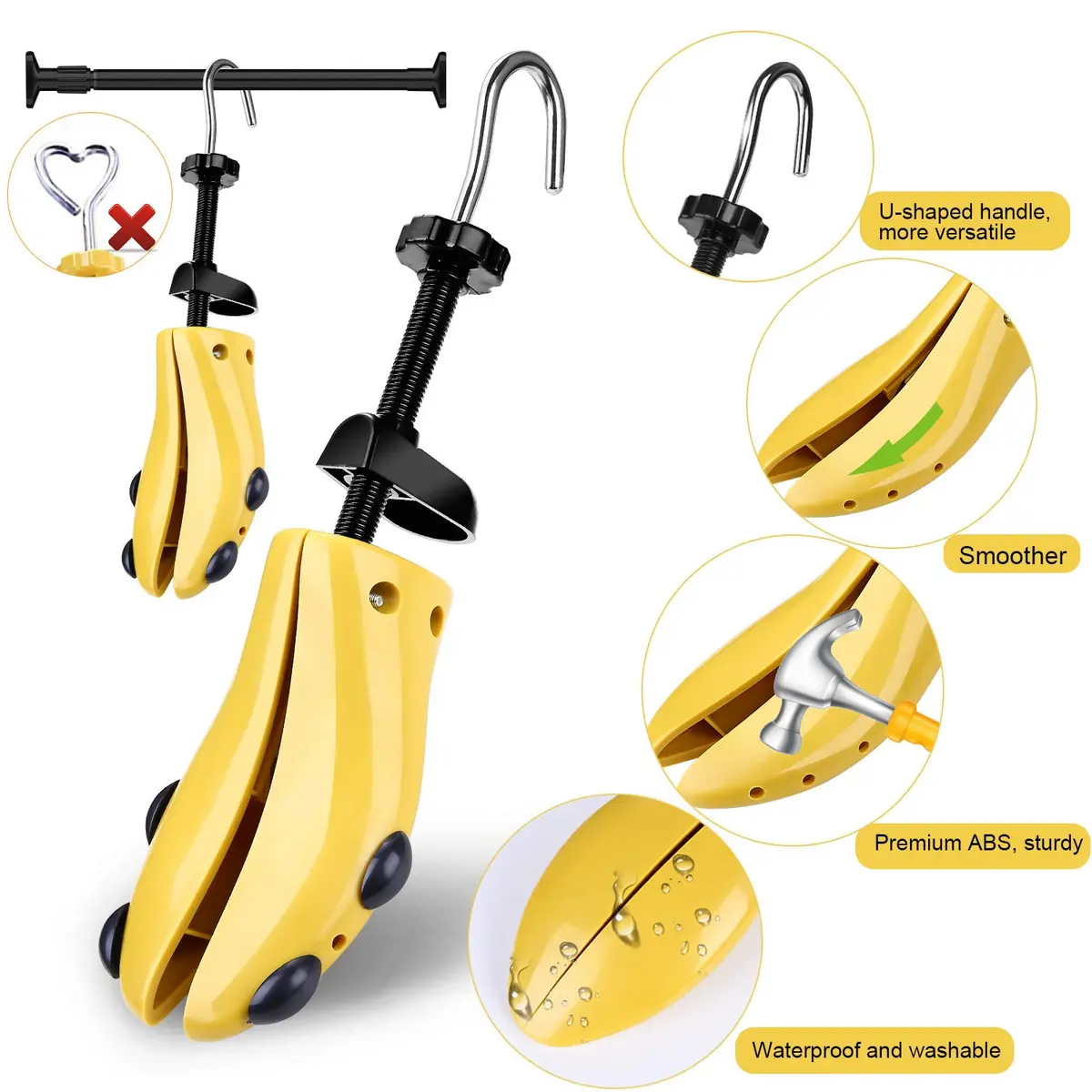 eachway Shoe Stretcher Shoe Trees, Adjustable Length & Width for Women US5.5-9 | Two-Way Shoe Expander with Bunion Pads - view 2