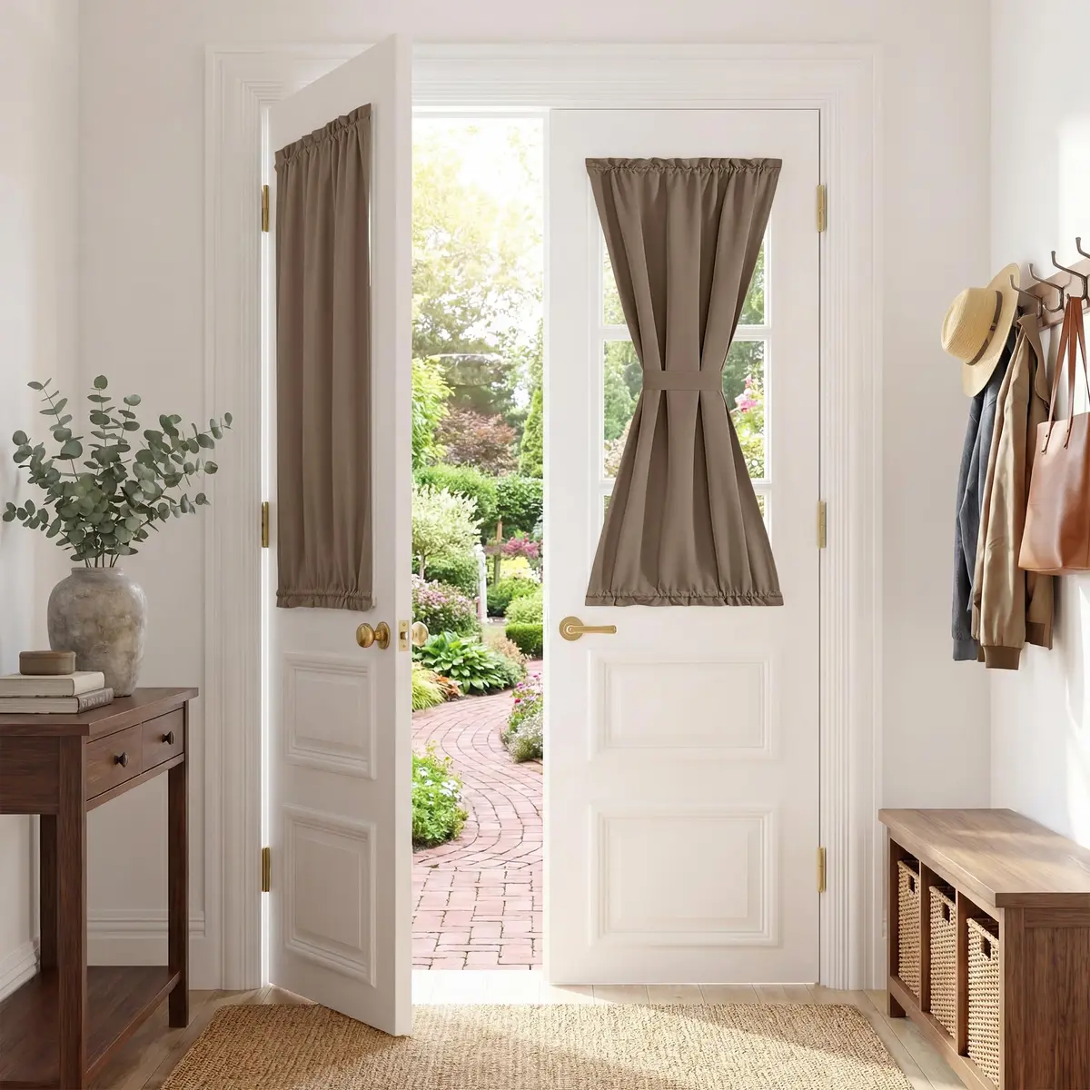 PONY DANCE French Door Curtain 25 W x 40 L | Blackout, UV Block, Tie Back Included - main product image