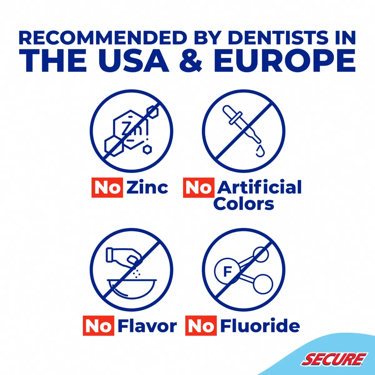 Secure Regular Denture Adhesive Cream - 1.4 oz Tube, 2 Pack | Waterproof, Zinc-Free - view 3