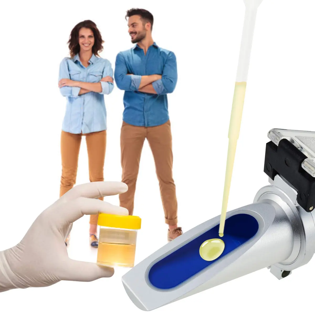 TEKCOPLUS 3-in-1 Clinical Refractometer with ATC 0-12 g/100ml Serum Protein | Urine SG 1.000-1.050 | RI 1.333-1.360 - view 6