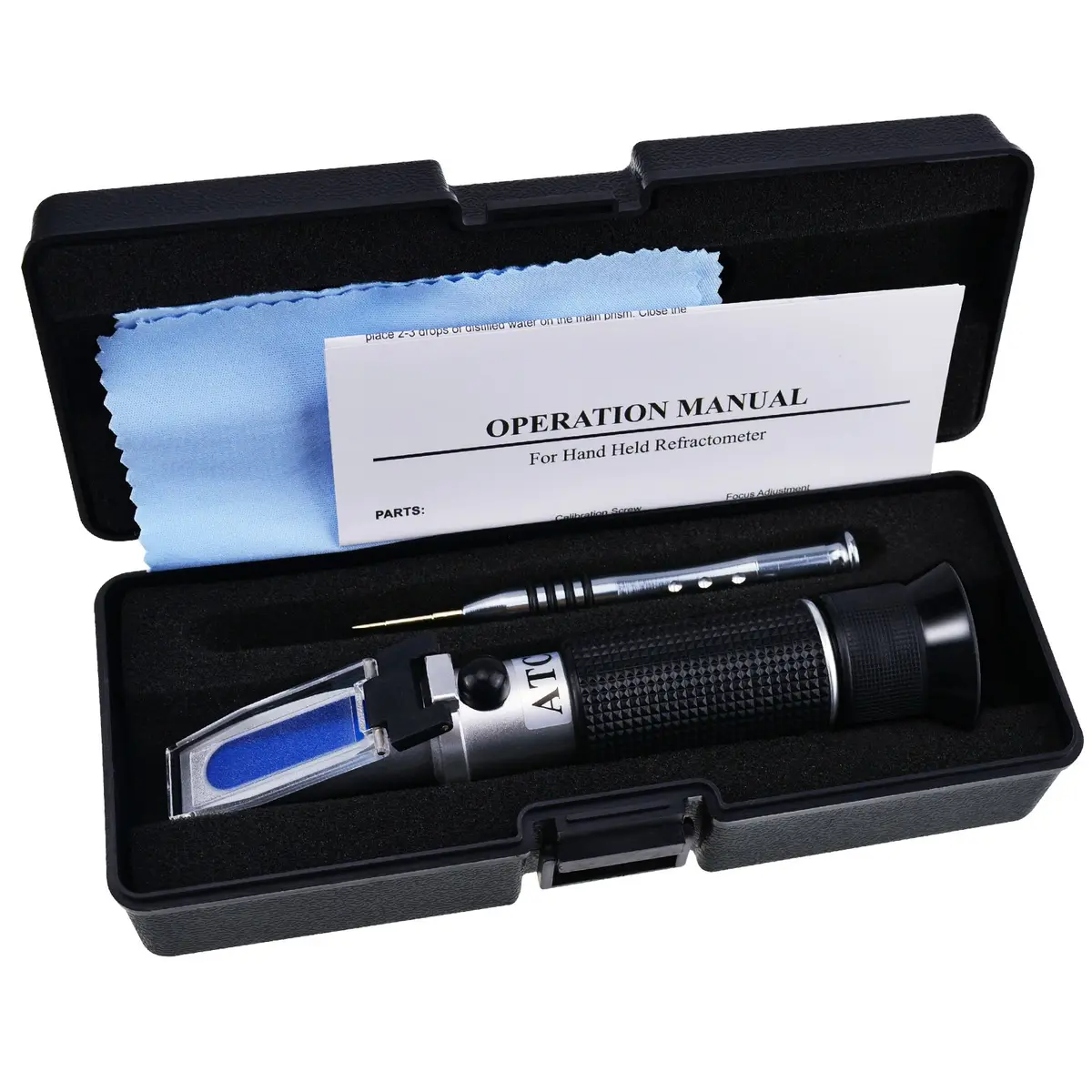 TEKCOPLUS 3-in-1 Clinical Refractometer with ATC 0-12 g/100ml Serum Protein | Urine SG 1.000-1.050 | RI 1.333-1.360 - view 7