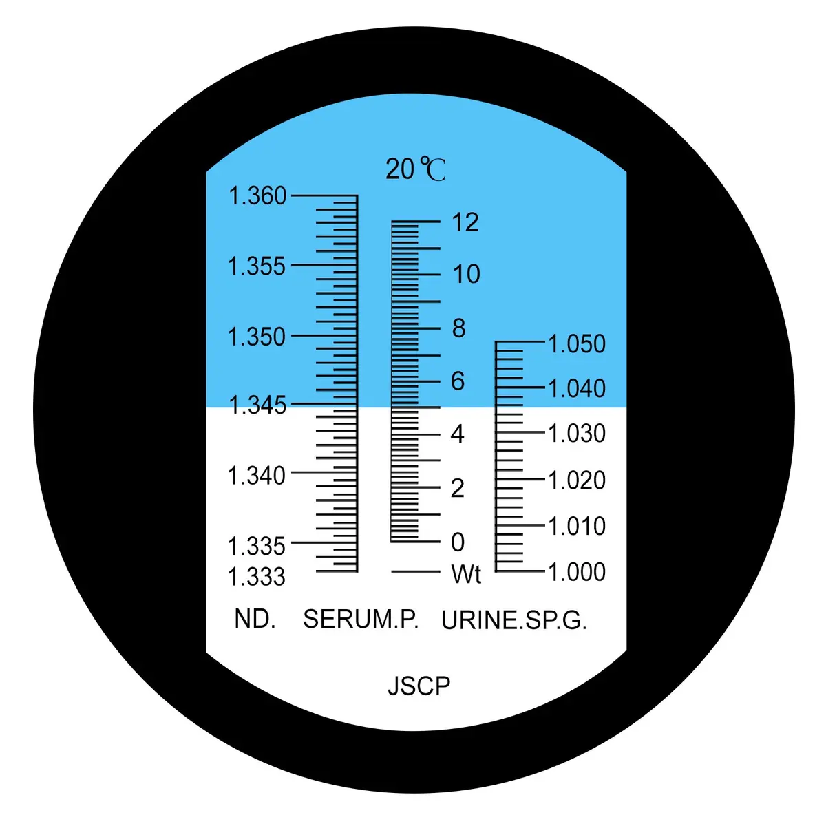 TEKCOPLUS 3-in-1 Clinical Refractometer with ATC 0-12 g/100ml Serum Protein | Urine SG 1.000-1.050 | RI 1.333-1.360 - view 2