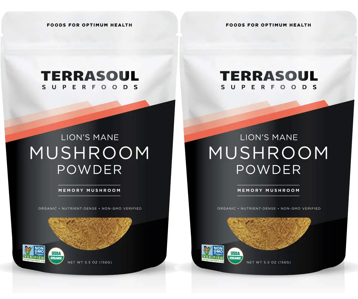 Terrasoul Superfoods Organic Lion's Mane Mushroom Powder (4:1 Extract), 11 Ounces | Concentrated Mushroom for Brain & Digestive Health - main product image