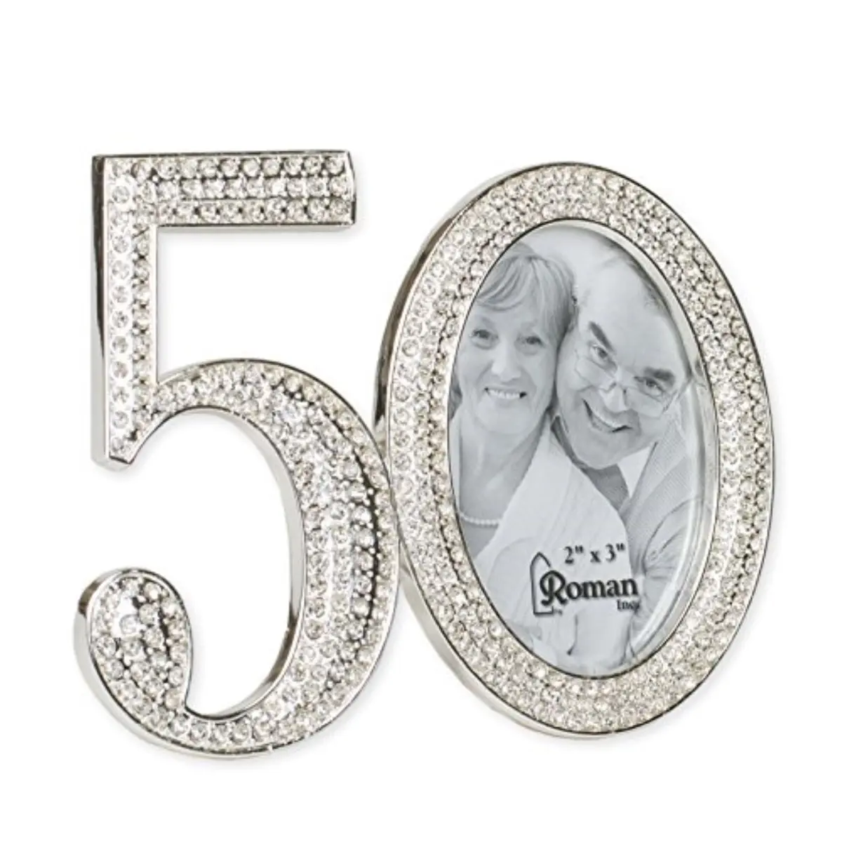 Roman Caroline Collection Rhinestone Picture Frame 3.25" H | Religious & Inspirational Decor (70-120 chars) - main product image