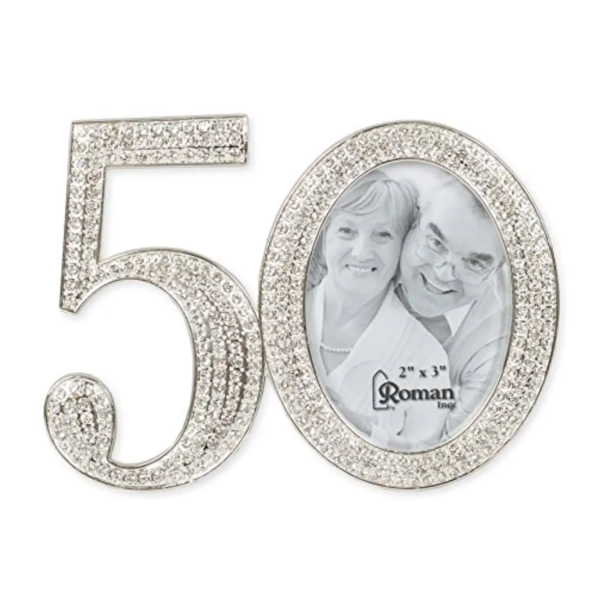 Roman Caroline Collection Rhinestone Picture Frame 3.25" H | Religious & Inspirational Decor (70-120 chars) - view 2