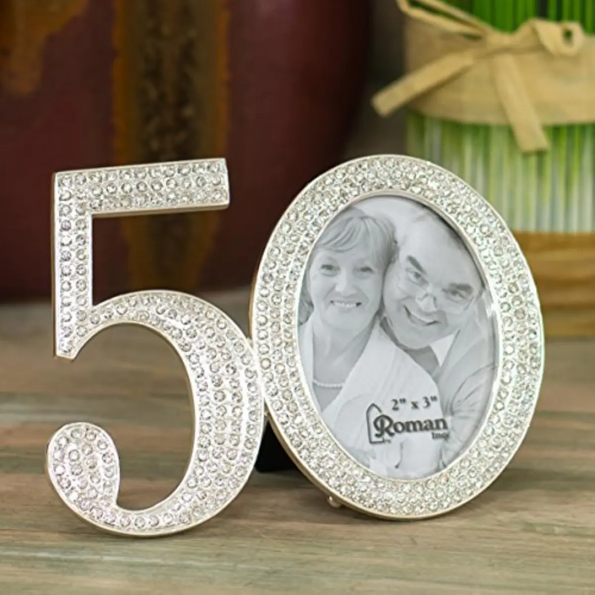 Roman Caroline Collection Rhinestone Picture Frame 3.25" H | Religious & Inspirational Decor (70-120 chars) - view 4