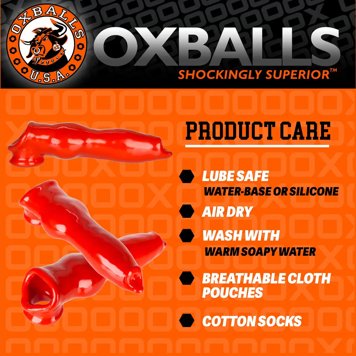 Oxballs FIDO Cocksheath 23.5cm (9.25in) | Stretchy FLEXtpr for Enhanced Pleasure - view 6