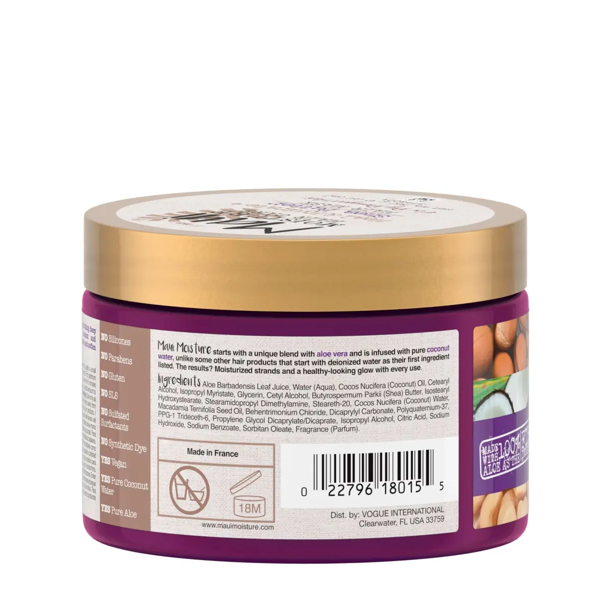 Maui Moisture Heal & Hydrate Shea Butter Hair Mask & Leave-In Conditioner 355ml (12 Ounce) | Vegan, Silicone & Sulfate-Free for Curls - view 7
