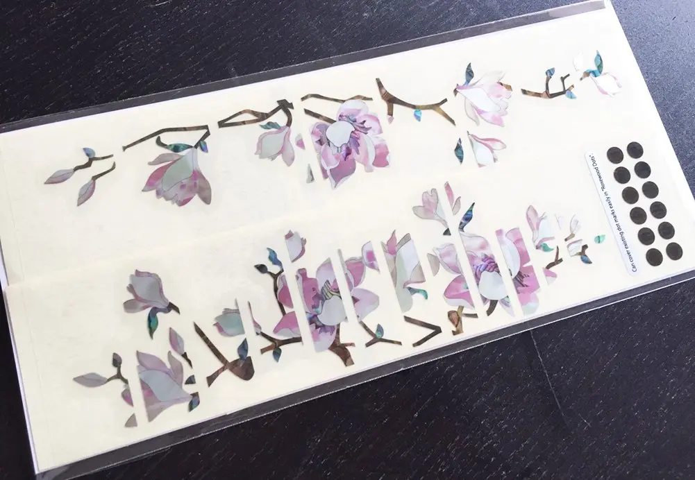 Inlaystickers Magnolia Flower Tree Of Life Guitar Position Mark Inlay Sticker | Floral, Water-Resistant, Single Use - view 7