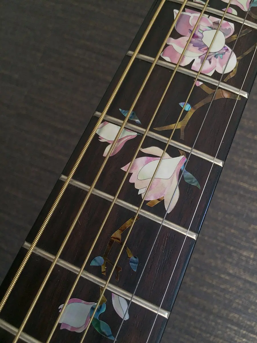 Inlaystickers Magnolia Flower Tree Of Life Guitar Position Mark Inlay Sticker | Floral, Water-Resistant, Single Use - view 3