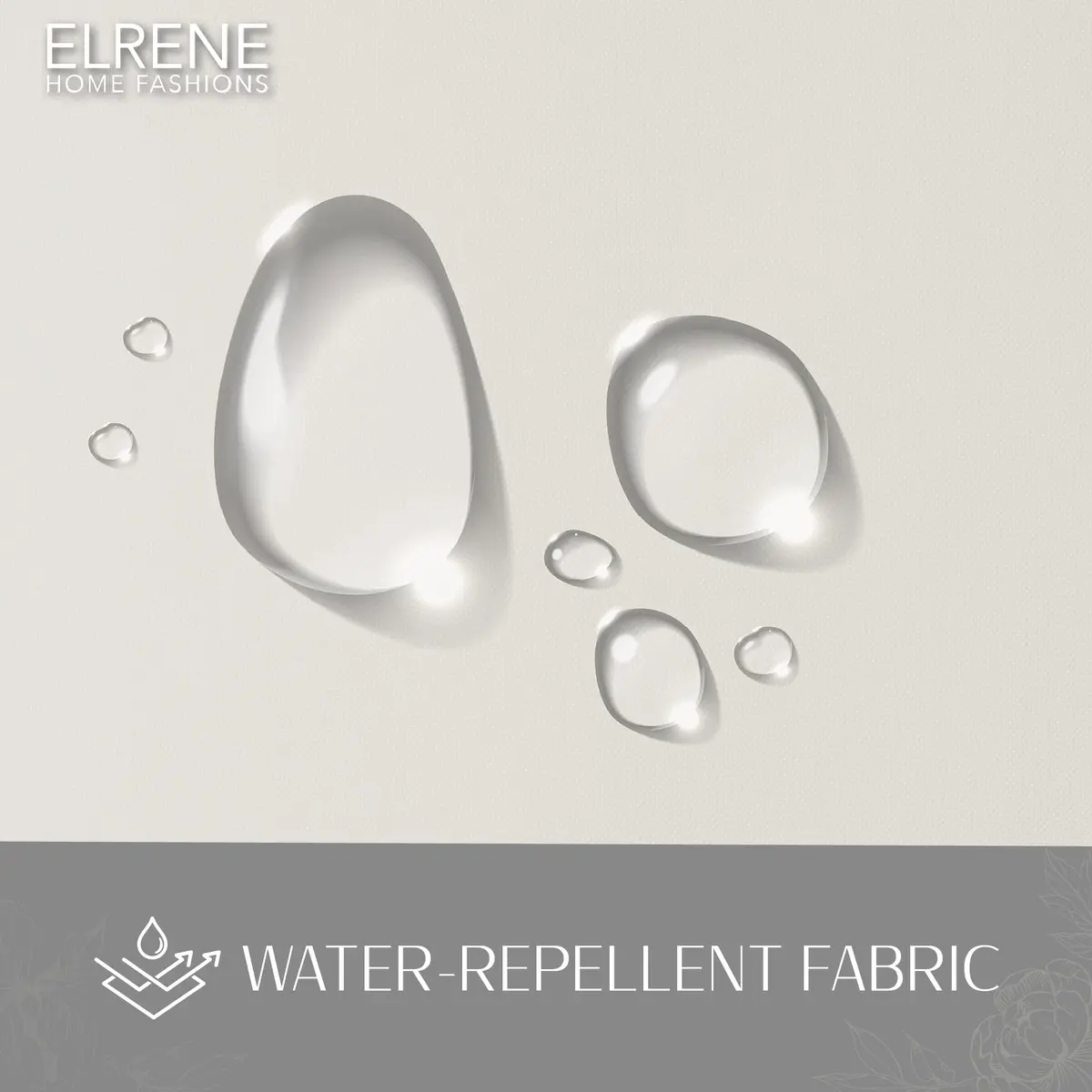 Elrene Matine Weatherproof Indoor/Outdoor Curtain Panel 52" x 84" Ivory | UV 50+ Water-Resistant Polyester - view 5